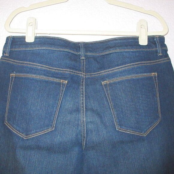 Style & Co Jean Shorts Size 12 Bermuda Stretch Denim High Rise Fringe Modest - Picture 8 of 10
